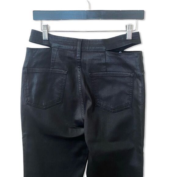 Jonathan Simkhai Amelia cut out black jeans coated pants Standard NWT 29 - Picture 8 of 12
